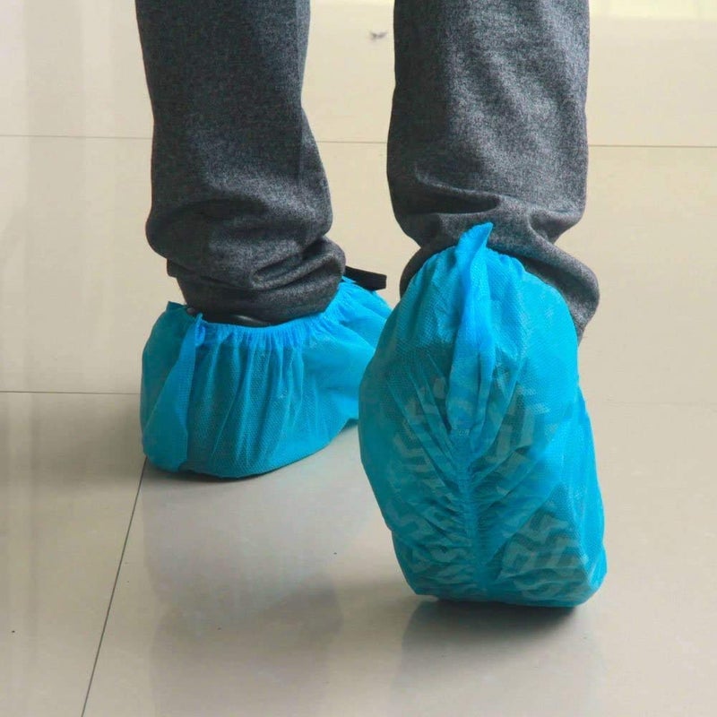 ELEpure Shoe Covers Disposable Non Slip for Kids 50Pack (25Pairs) Non-woven Fabric Stretchable Durable - Fit US Children's 8-13.5/1-4 Blue(Small) - Image 4